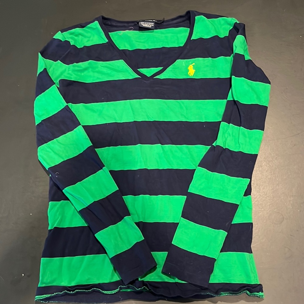 Polo Long Sleeve Rugby Stripe T size XS